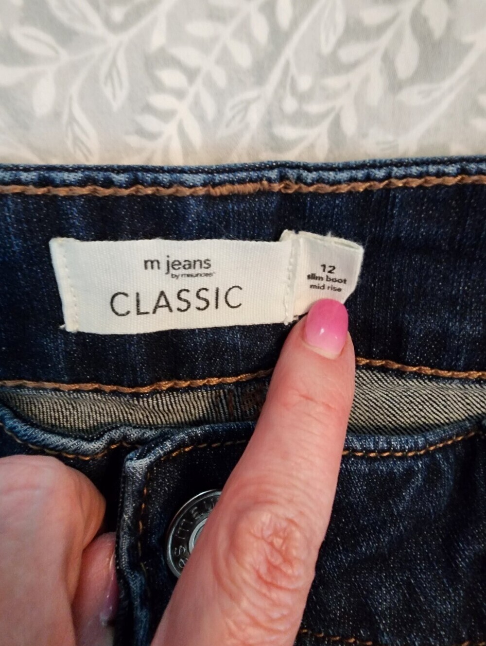 M Jeans By Maurices Classic Slim Boot Mid Rise Jeans, Size 12 Short - Picture 7 of 12